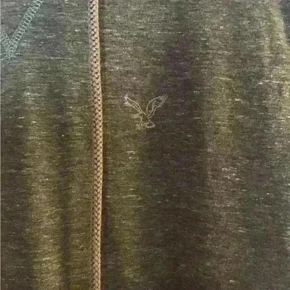 American Eagle Dark Gray Hooded Shirt